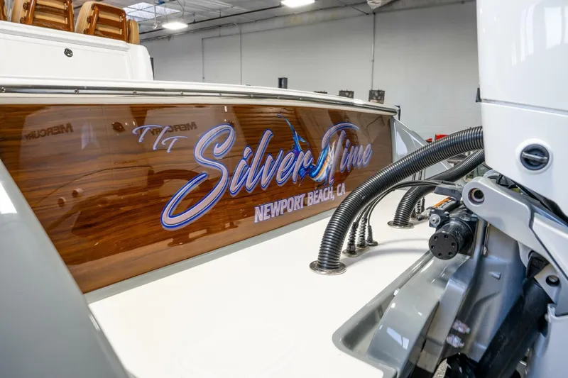T/t Silvertime Yacht Photos Pics 2023 Valhalla Boatworks V-33 with "Silver Time" nameplate, Newport Beach, CA.