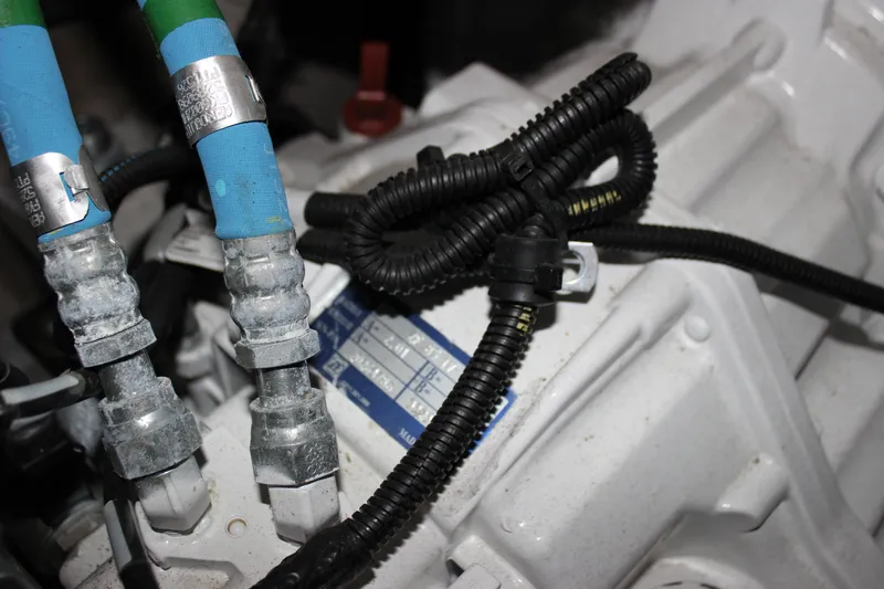  Yacht Photos Pics Engine components of a 2017 Sea Ray Sundancer 400 boat.