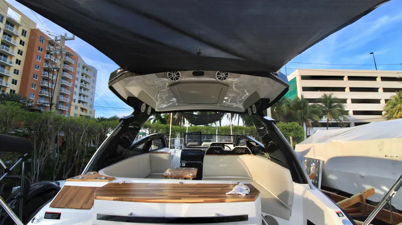  Yacht Photos Pics 2023 NX Boats 34 Sport Coupe, luxury yacht interior with modern amenities.