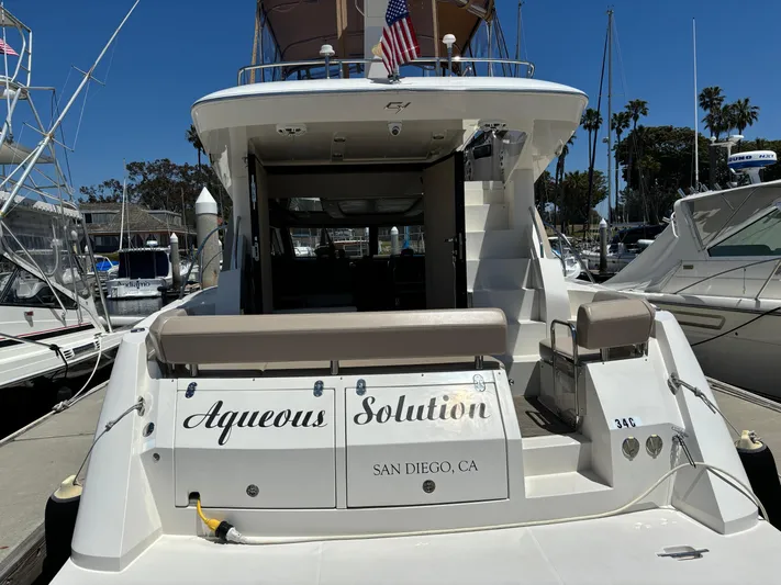  Yacht Photos Pics 2014 Carver C34 yacht named "Aqueous Solution" docked in San Diego, CA.