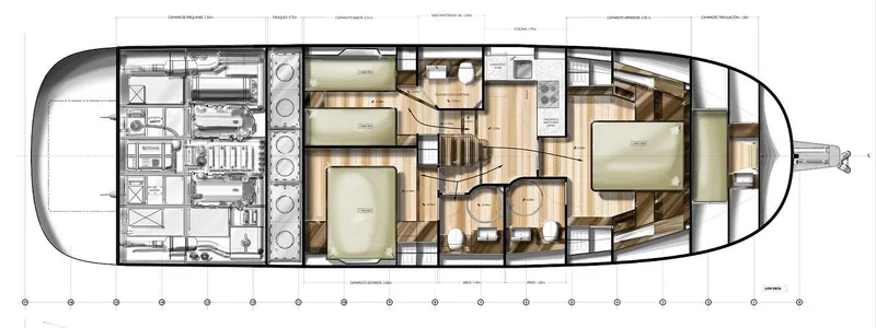 Yacht Photos Pics Accommodation layout 1