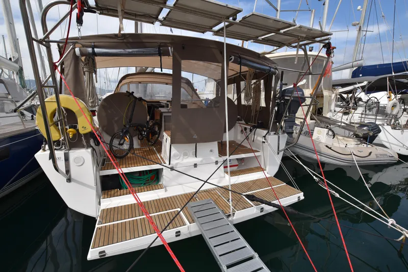 Gypsy Yacht Photos Pics 2015 Dufour 500 Grand Large sailing yacht, spacious deck. Ionian Sea, Corfu, Gouvia Marina