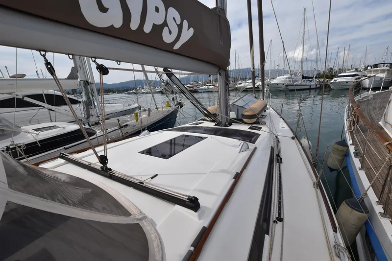 Gypsy Yacht Photos Pics 2015 Dufour 500 Grand Large sailing yacht. Ionian Sea, Corfu, Gouvia Marina