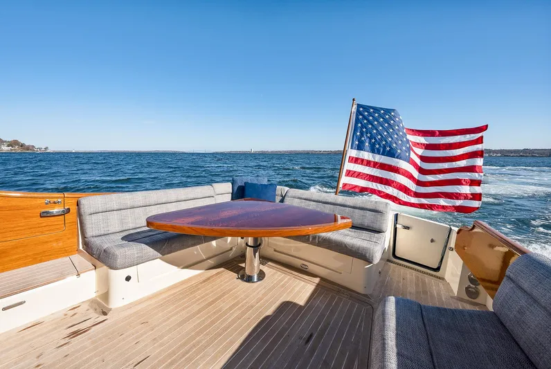 Turquoise (name Reserved) Yacht Photos Pics Aft Settee