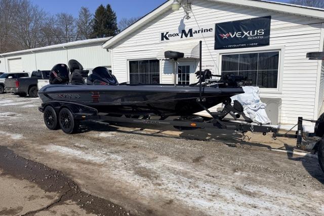 2026 Vexus VXs20 boat on trailer outside Knox Marine dealership.