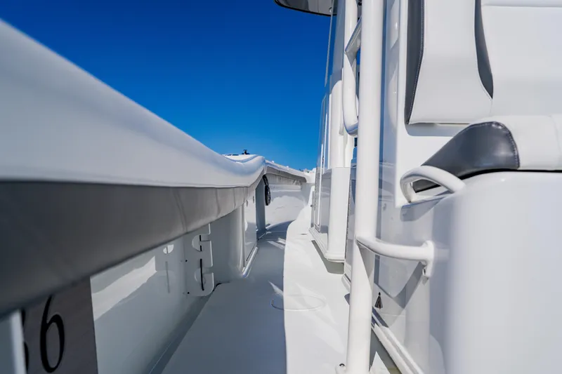  Yacht Photos Pics 2025 Yellowfin 36 Offshore boat deck with sleek design and modern features.