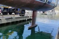 Solaris 64 RS yacht keel in marina, 2022 model, docked near water.