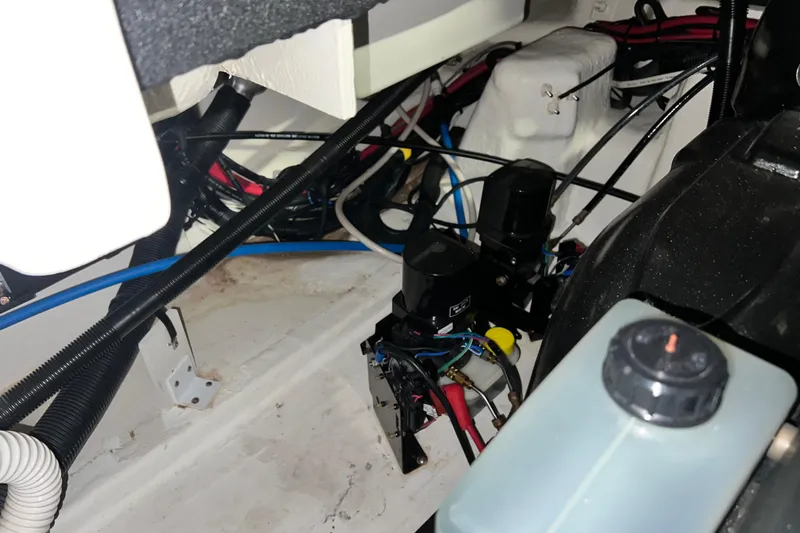  Yacht Photos Pics Engine compartment of 2017 Sea Ray 280 SLX with wiring and components.