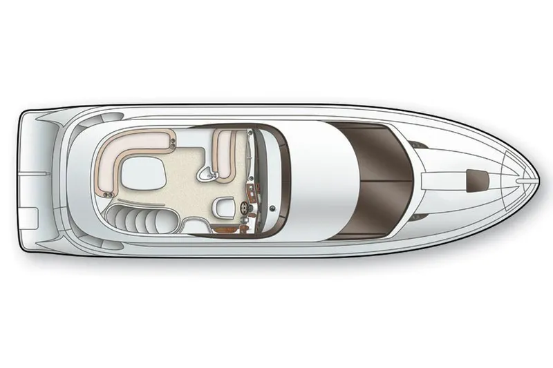 Why Knot Yacht Photos Pics Top view of 2013 Meridian 441 Sedan yacht layout, showcasing spacious interior design.