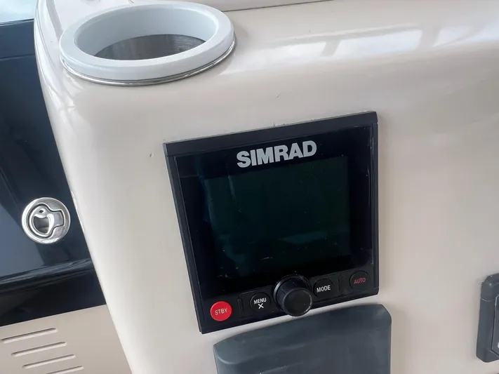  Yacht Photos Pics Simrad display on 2007 Grady-White Express 330 boat dashboard.