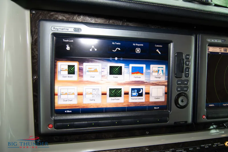  Yacht Photos Pics Raymarine touchscreen navigation system on 2013 Sea Ray 540 Sundancer yacht.