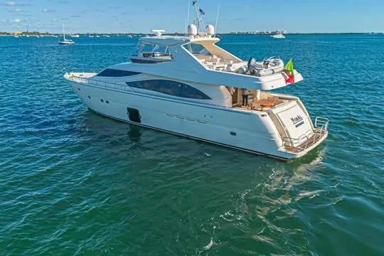 Noral Yacht Photos Pics Luxurious 2011 Ferretti Yachts 830 cruising on open water.