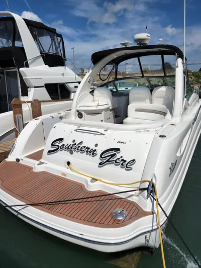  Yacht Photos Pics 2005 Sea Ray 340 Sundancer yacht named "Southern Girl" docked at marina.
