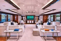 Luxurious interior of a 2008 Benetti Custom yacht with elegant furnishings and modern decor.