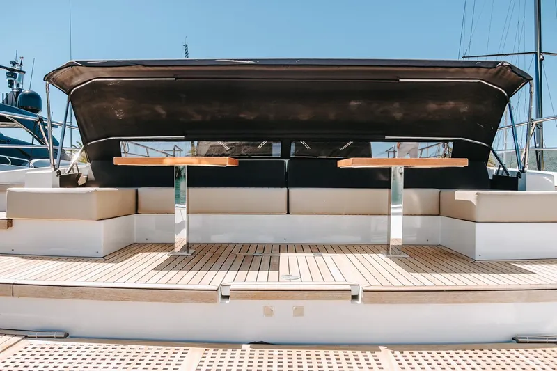  Yacht Photos Pics Luxurious 2017 Astondoa 100 Century yacht deck with seating and tables.