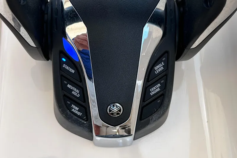  Yacht Photos Pics Control panel of a 2022 Grady-White 255 FREEDOM boat with various function buttons.