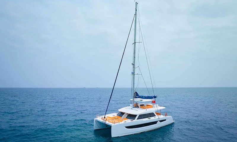 Signature Seaview 59 Yacht Photos Pics Luxury Heysea 59 catamaran sailing on open sea, 2026 model.