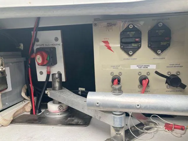  Yacht Photos Pics Electrical panel of a 2011 Fountaine Pajot Lipari 41 catamaran.