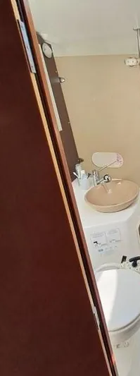  Yacht Photos Pics Bathroom interior of 2011 Fountaine Pajot Lipari 41 catamaran, featuring sink and toilet.