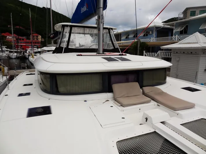 Shamwari Yacht Photos Pics 2020 Lagoon 46 catamaran docked, featuring spacious deck and modern design.