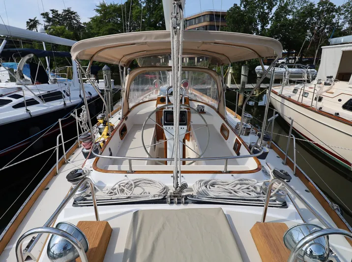 Liberty Yacht Photos Pics Looking forward from aft deck