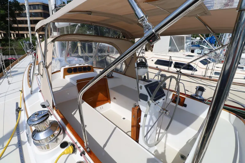 Liberty Yacht Photos Pics Port view of Cockpit