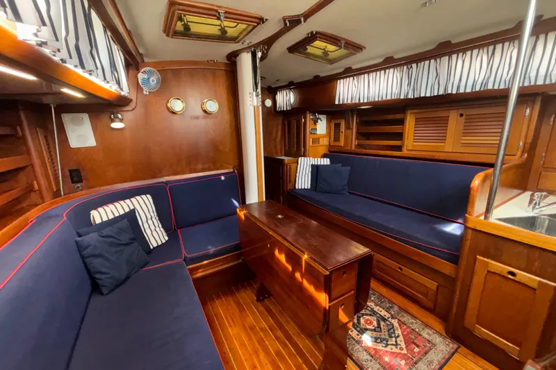 Liberty Yacht Photos Pics View looking aft from Owner's Stateroom hallway