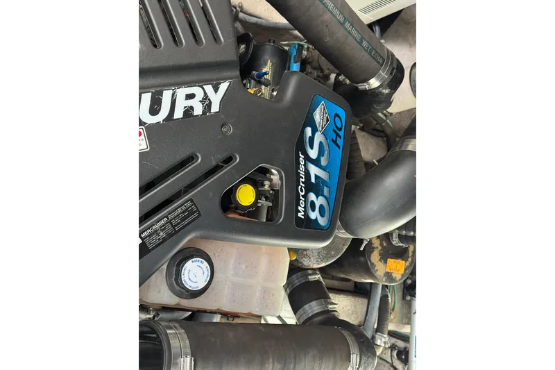 The Judy Len Yacht Photos Pics Engine of 2005 Sea Ray 360 Sundancer with MerCruiser 8.1S HO components.