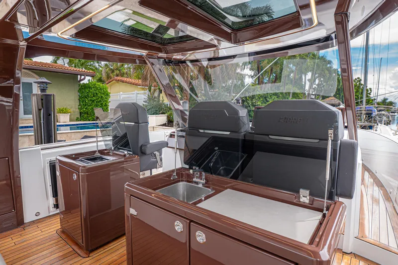  Yacht Photos Pics Luxurious 2024 Fjord 41 XP yacht interior with sleek design and modern amenities.