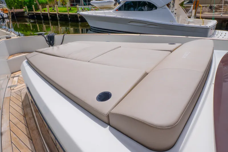  Yacht Photos Pics 2024 Fjord 41 XP yacht with spacious sunbed and elegant deck design.