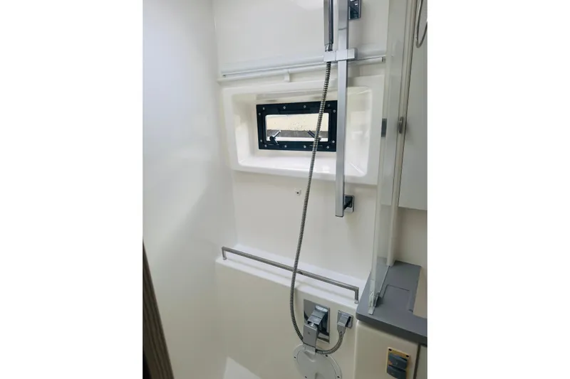 Stargazer Yacht Photos Pics Modern shower area in 2017 Robertson and Caine Leopard yacht.