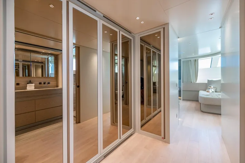 Legacy Yacht Photos Pics Luxurious interior of 2022 Sanlorenzo SD96 yacht with modern design and elegant furnishings.