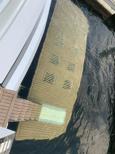  Yacht Photos Pics Reflection of Galeon 500 Fly yacht on water, 2024 model.