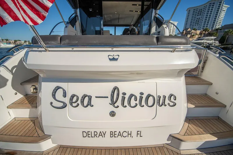 Sea-licious Yacht Photos Pics 2016 Princess V48 yacht "Sea-licious" docked in Delray Beach, FL.