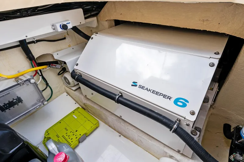 Off Line Yacht Photos Pics Seakeeper 6 stabilizer in 2023 HCB 53 Suenos RXV boat engine room.