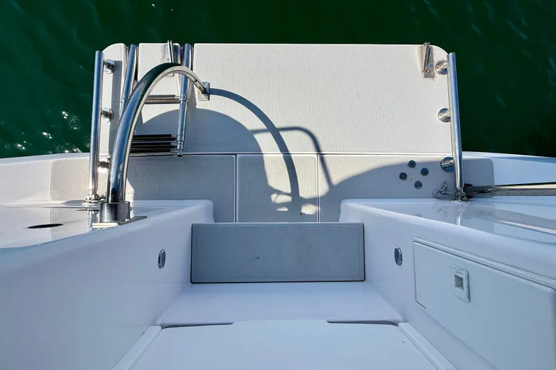 Nereid Yacht Photos Pics Catalina 425 yacht swim platform with stainless steel ladder, 2020 model.