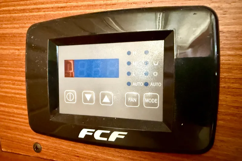 Nereid Yacht Photos Pics Control panel of FCF air conditioning unit on 2020 Catalina 425 yacht.