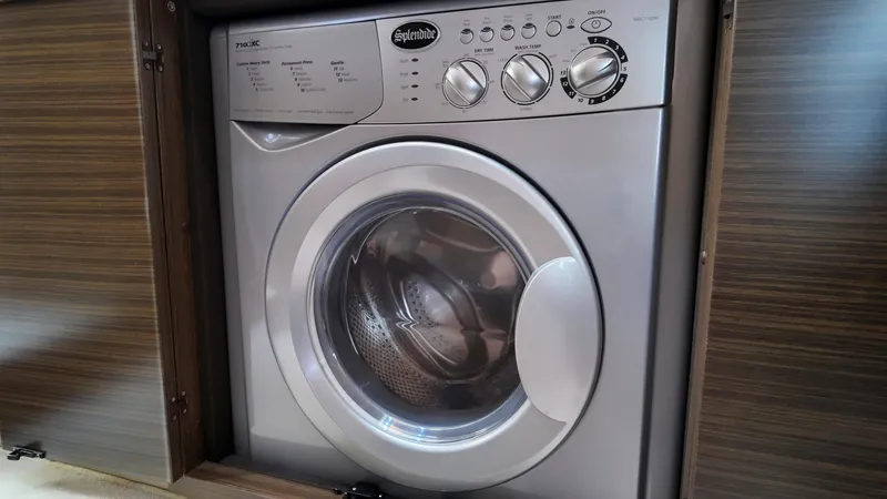  Yacht Photos Pics Splendide washing machine in Azimut 54 Fly yacht, 2015 model, wooden cabinet.