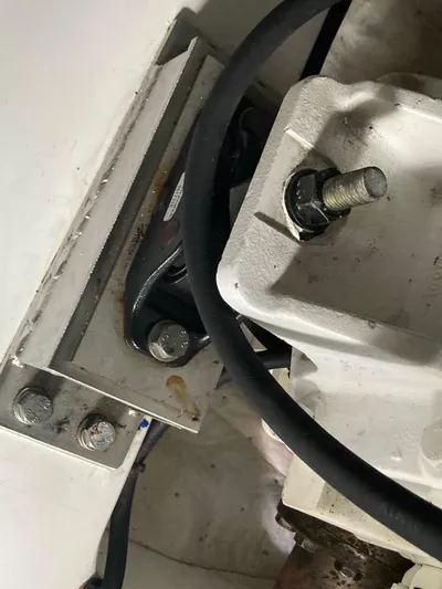  Yacht Photos Pics Close-up of mechanical components on a 2015 Azimut 54 Fly yacht.