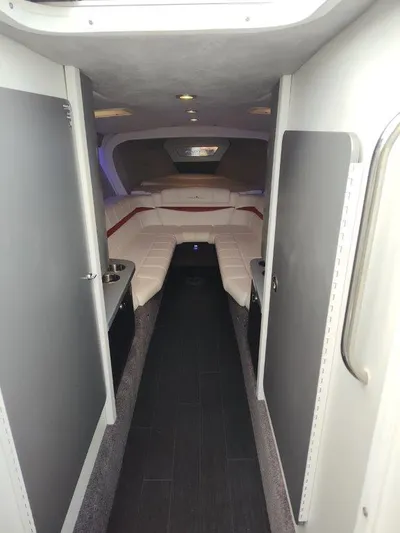  Yacht Photos Pics 2015 Formula 382 FASTech cabin interior with sleek design and comfortable seating.