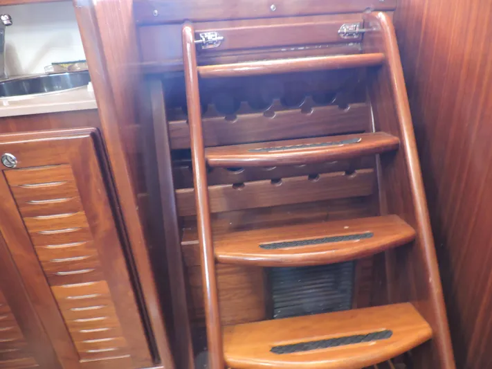 Bransun Yacht Photos Pics Wine Rack Behind Steps to Pilothouse