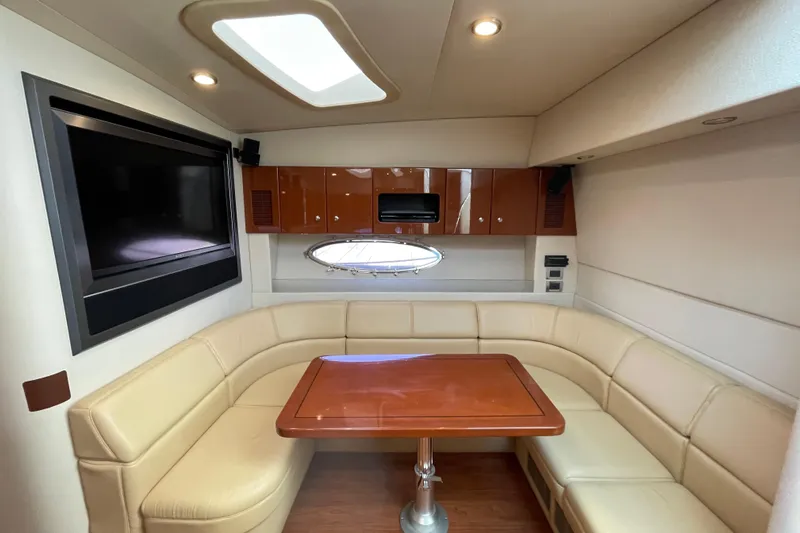  Yacht Photos Pics Luxurious interior of a 2009 Formula 45 Yacht with leather seating and modern amenities.