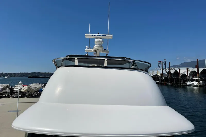  Yacht Photos Pics 2007 Fathom Yachts 40 docked at marina under clear blue sky.