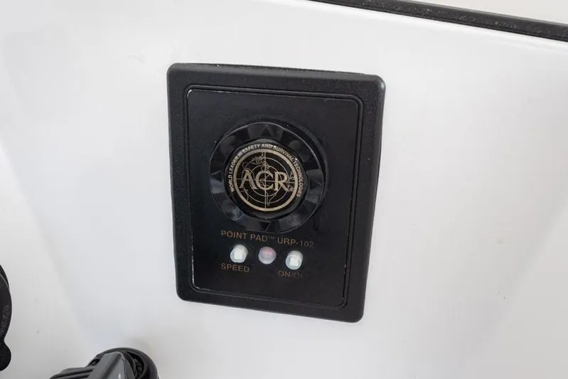 Defiance Yacht Photos Pics Control panel on a 2007 Viking 64 Convertible boat, featuring ACR Point Pad URP-102.