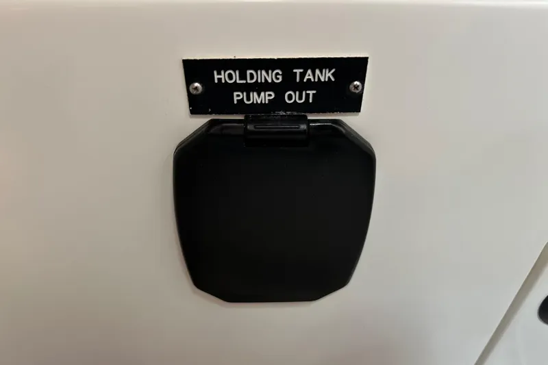 Ma Jolie Yacht Photos Pics Holding tank pump-out access on 1996 J Boats J/120 yacht.