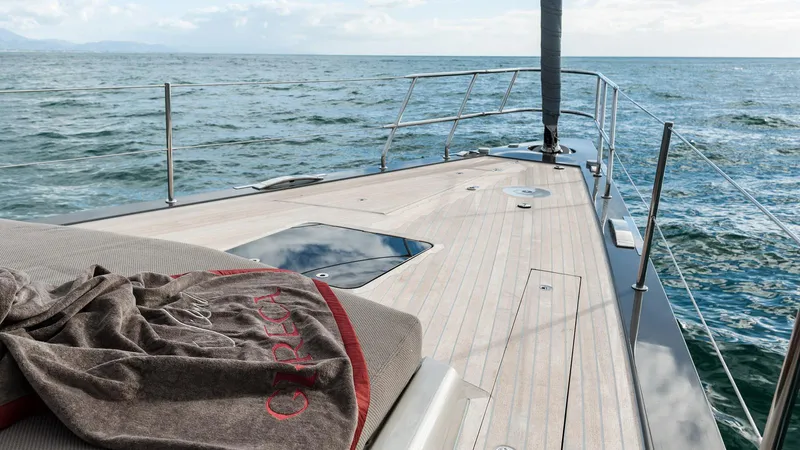  Yacht Photos Pics Admiral Silent 76 yacht deck, 2014 model, cruising on open sea.