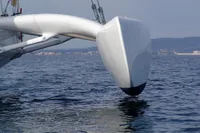 Custom Trimaran Polynésie 42 sailing on calm waters, 2008 model.