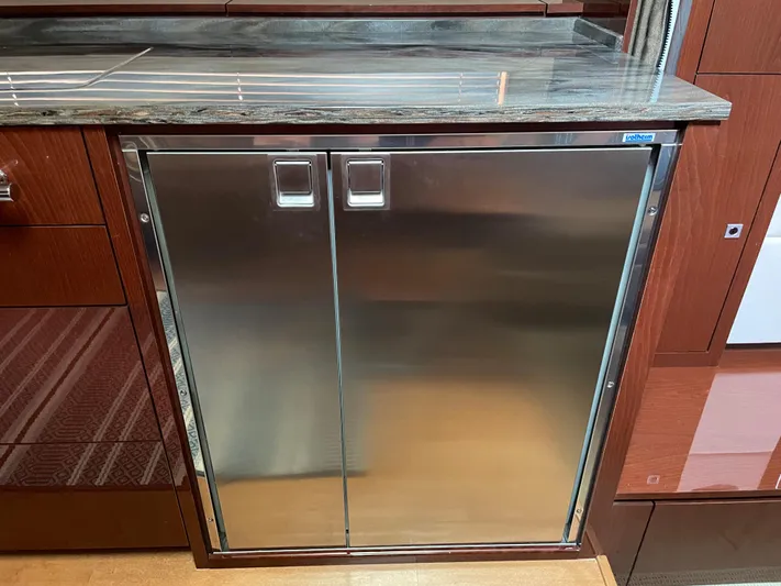  Yacht Photos Pics Stainless steel cabinet in 2013 Sea Ray 450 Sundancer yacht interior.