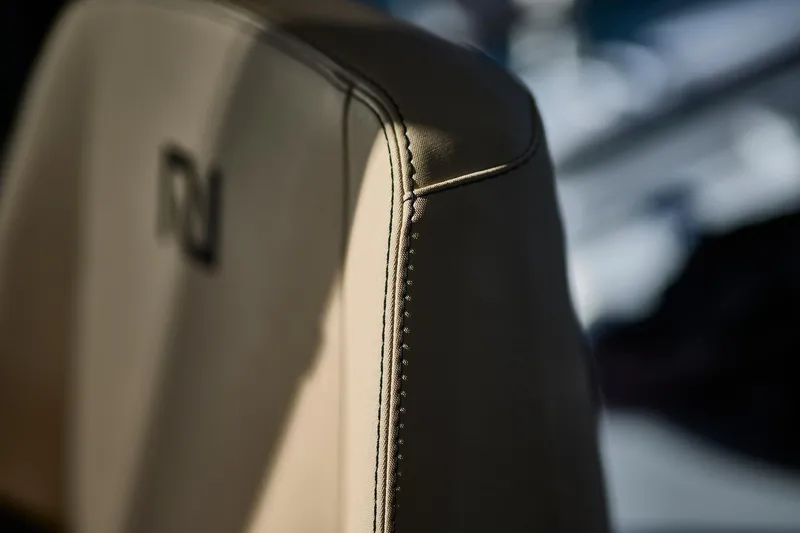  Yacht Photos Pics Close-up of Northman 1050 seat stitching, 2025 model, in soft lighting.