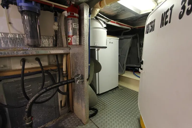 No Name Yacht Photos Pics Storage and machinery room foward of the engine room
